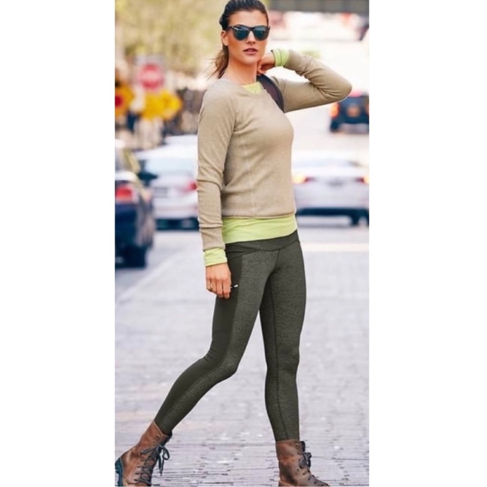 Athleta Criss Cross Drifter Leggings Small (S) Olive Green